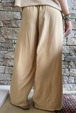 Basso Shirring Wide Leg Pant Camel